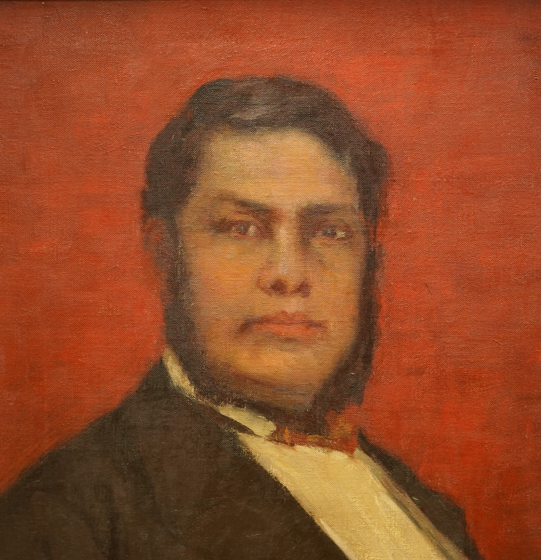 Mary MacKenzie (1881-1968), Portrait of a gentleman wearing evening dress, signed, oil on canvas, 54 x 44cm, gilt frame